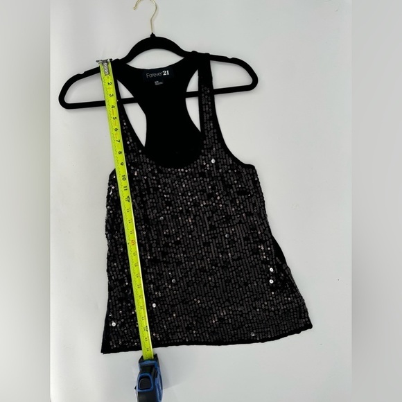 Forever 21 Black Sequins Tank Top Size Medium - Picture 9 of 10